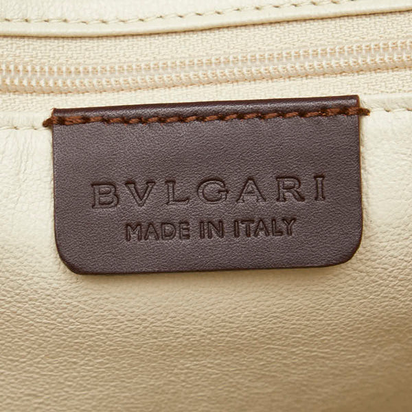 ブルガリ ビーゼロワン トートバッグ ブラウン レザー レディース BVLGARI 【中古】