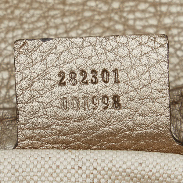 グッチ ベラ リボン タッセル ハンドバッグ ショルダーバッグ 2WAY 282301 ゴールド レザー レディース GUCCI 【中古】