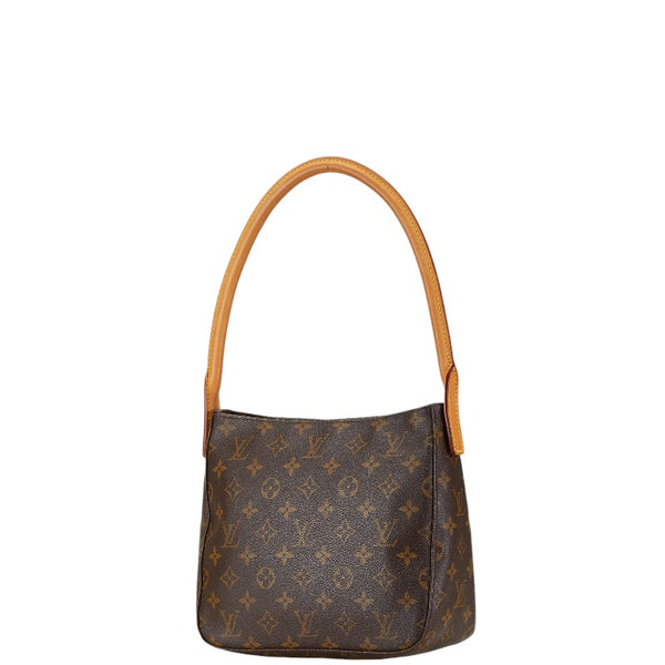 ルイ ヴィトン モノグラム ルーピングMM ショルダーバッグ ハンドバッグ M51146 ブラウン PVC レザー レディース LOUIS VUITTON 【中古】