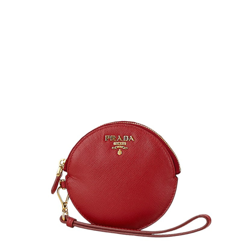 プラダ コインケース 1M1443 レッド サフィアーノ レディース PRADA 【中古】