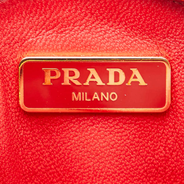 プラダ コインケース 1M1443 レッド サフィアーノ レディース PRADA 【中古】