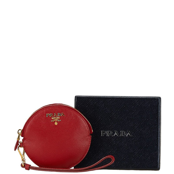 プラダ コインケース 1M1443 レッド サフィアーノ レディース PRADA 【中古】