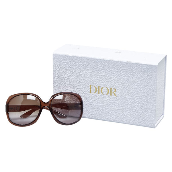 ディオール サングラス GLOSSY 1 KDCOR ブラウン プラスチック レディース Dior 【中古】