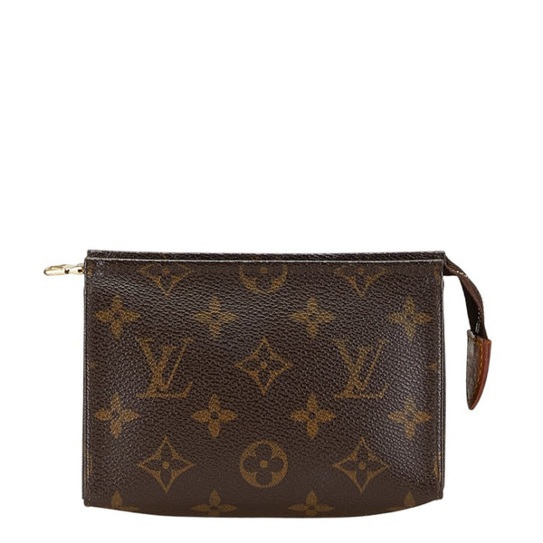 ルイ ヴィトン モノグラム ポシェットトワレ15 クラッチバッグ M47546 ブラウン PVC レザー レディース LOUIS VUITTON 【中古】