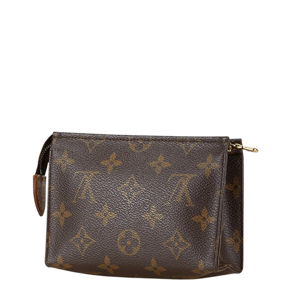 ルイ ヴィトン モノグラム ポシェットトワレ15 クラッチバッグ M47546 ブラウン PVC レザー レディース LOUIS VUITTON 【中古】