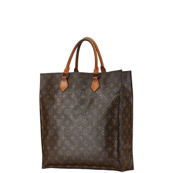 ルイ ヴィトン モノグラム サックプラ  ハンドバッグ トートバッグ M51140 ブラウン PVC レザー レディース LOUIS VUITTON 【中古】