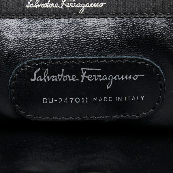 サルヴァトーレフェラガモ ビジネスバッグ ショルダーバッグ 2WAY ブラック レザー ナイロン レディース Salvatore Ferragamo 【中古】