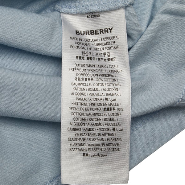 バーバリー TBロゴ 半袖Ｔシャツ サイズ:XXS ライトブルー ホワイト コットン レディース BURBERRY 【中古】