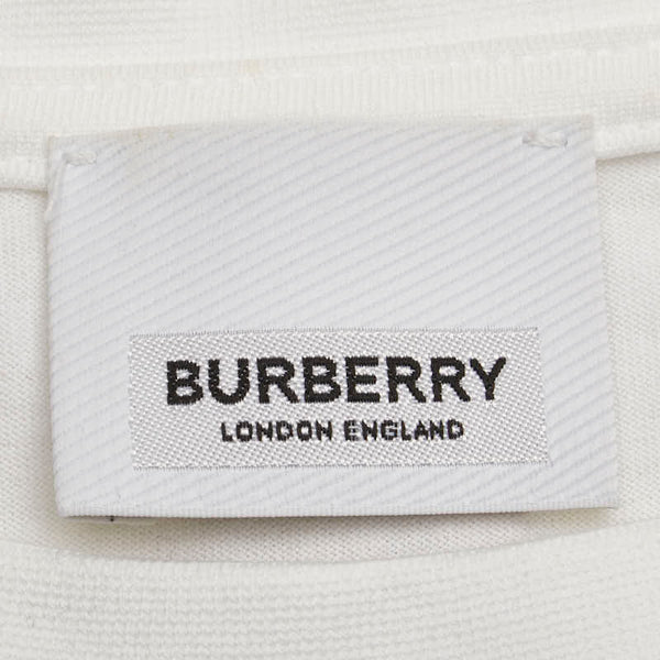 バーバリー TBロゴ 半袖Ｔシャツ サイズ:S ホワイト ブラウン コットン レディース BURBERRY 【中古】