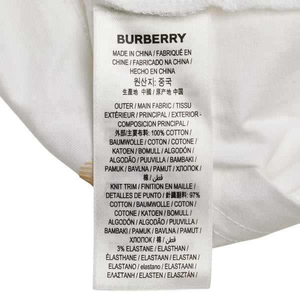 バーバリー TBロゴ 半袖Ｔシャツ サイズ:S ホワイト ブラウン コットン レディース BURBERRY 【中古】