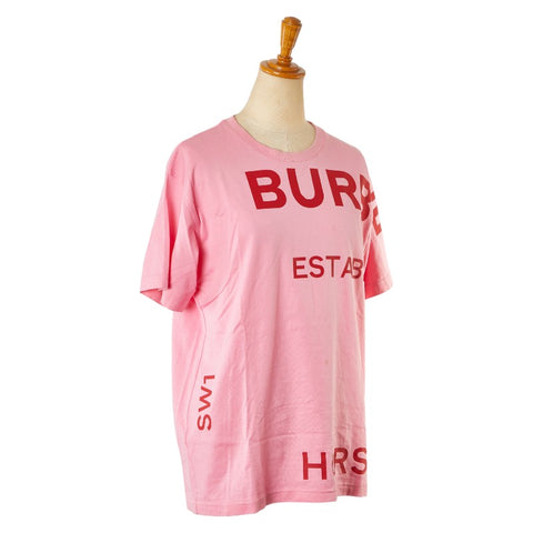 バーバリー ホースフェリープリント 半袖Ｔシャツ サイズ:XXS ピンク レッド コットン レディース BURBERRY 【中古】