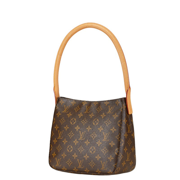 ルイ ヴィトン モノグラム ルーピングMM ショルダーバッグ ハンドバッグ M51146 ブラウン PVC レザー レディース LOUIS VUITTON 【中古】