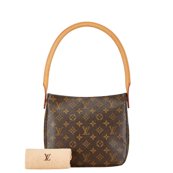 ルイ ヴィトン モノグラム ルーピングMM ショルダーバッグ ハンドバッグ M51146 ブラウン PVC レザー レディース LOUIS VUITTON 【中古】