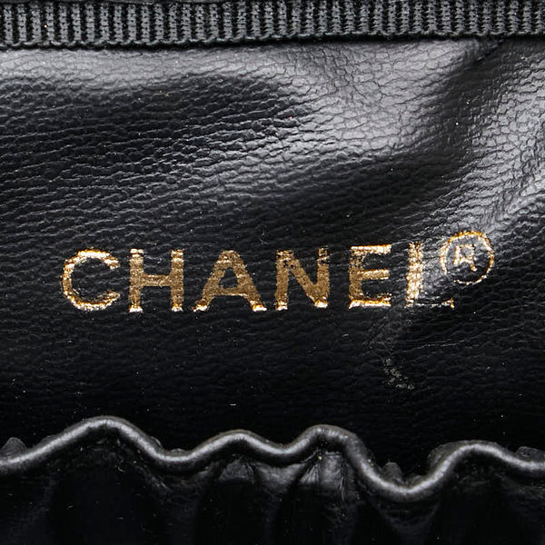 シャネル ビコローレ ココマーク バニティバッグ ブラック レザー レディース CHANEL 【中古】