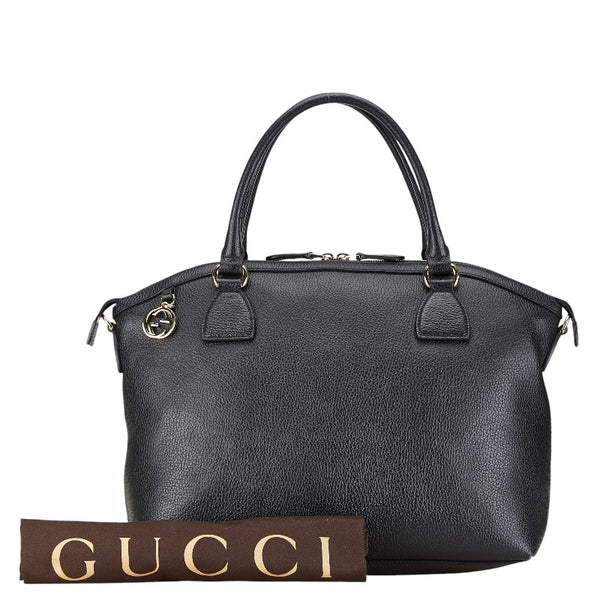 グッチ ハンドバッグ トートバッグ 449660 ブラック レザー レディース GUCCI 【中古】