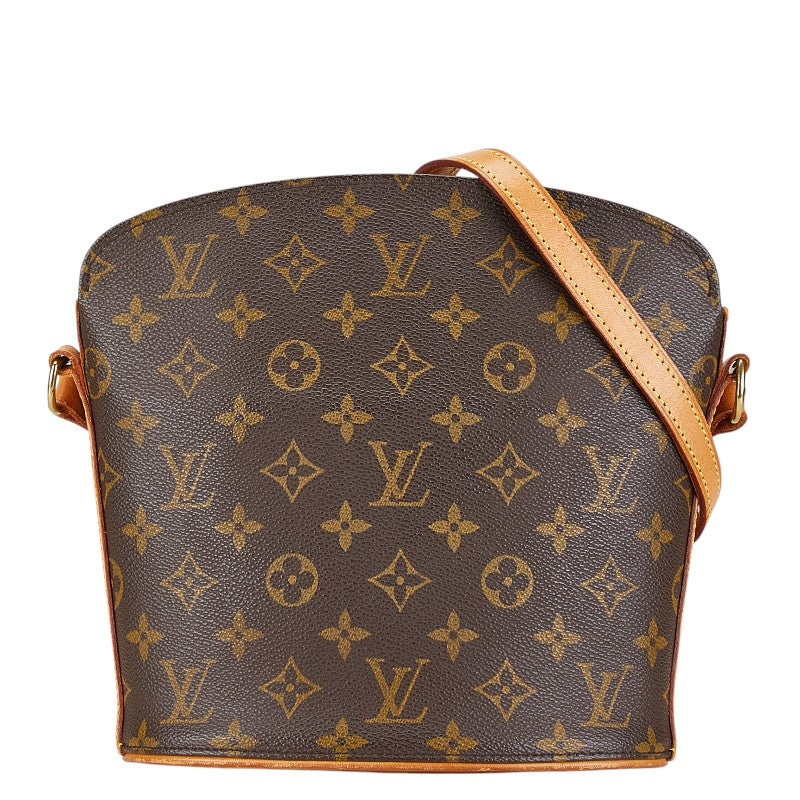 ルイ ヴィトン モノグラム ドルーオ 斜め掛け ショルダーバッグ M51290 ブラウン PVC レザー レディース LOUIS VUITTON 【中古】