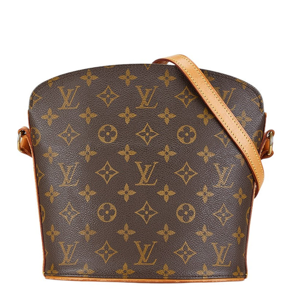 ルイ ヴィトン モノグラム ドルーオ 斜め掛け ショルダーバッグ M51290 ブラウン PVC レザー レディース LOUIS VUITTON 【中古】