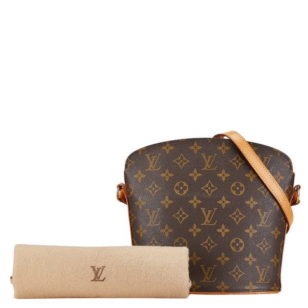 ルイ ヴィトン モノグラム ドルーオ 斜め掛け ショルダーバッグ M51290 ブラウン PVC レザー レディース LOUIS VUITTON 【中古】