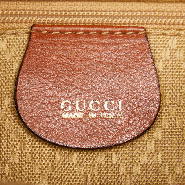 グッチ バンブー リュック バックパック 003 1998 0016 ブラウン レザー レディース GUCCI 【中古】