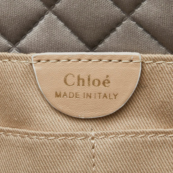 クロエ ルーシー チェーン ショルダーバッグ ベージュ アイボリー レザー レディース Chloe 【中古】