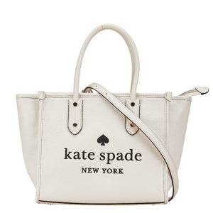 ケイトスペード エラ スモール ハンドバッグ ショルダーバッグ 2WAY ホワイト レザー レディース Kate Spade 【中古】