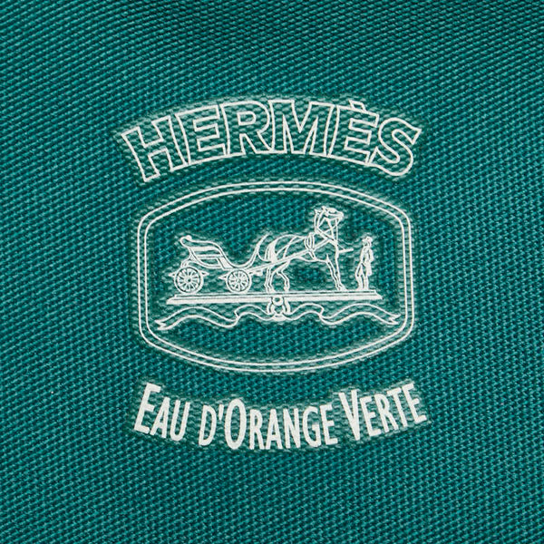 エルメス オードランジュ ヴェルト ノベルティポーチ セカンドバッグ グリーン キャンバス レディース HERMES 【中古】