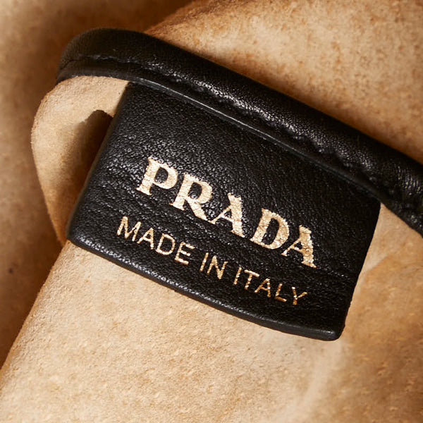 プラダ トートバッグ BR4360 ブラック レザー レディース PRADA 【中古】