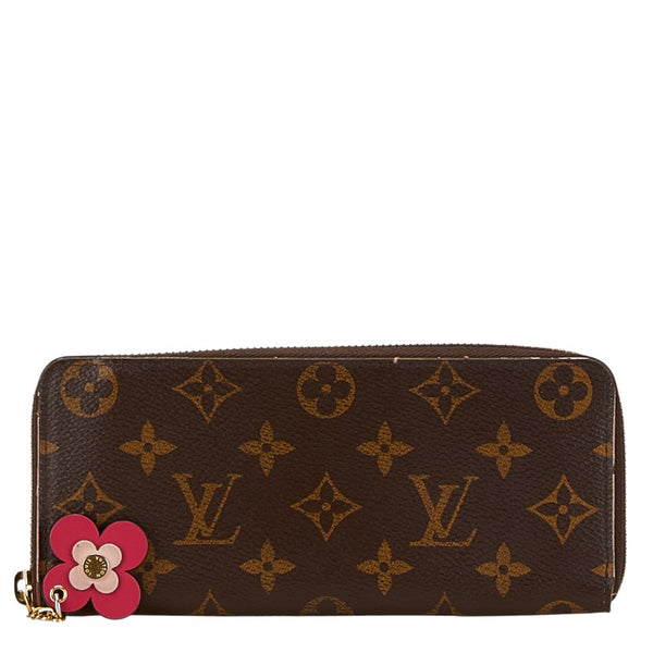 ルイ ヴィトン モノグラム ボルトフォイユ クレマンス 長財布 M68314 フューシャ PVC レザー レディース LOUIS VUITTON 【中古】