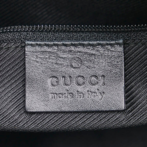 グッチ GGシグネチャー マイクロ グッチシマ ハンドバッグ 000 0852 2123 ブラック ゴールド レザー レディース GUCCI 【中古】