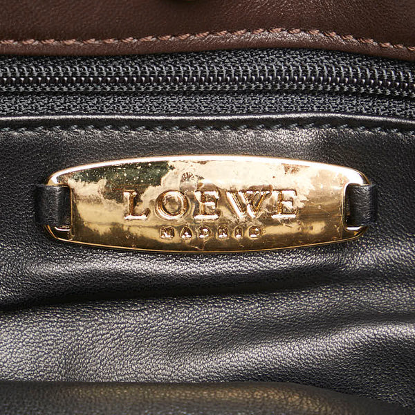 ロエベ ハンドバッグ ブラウン ベージュ ファー レザー レディース LOEWE 【中古】