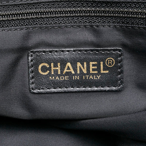 シャネル ニュートラベルライン トートMM ココマーク トートバッグ A15991 ブラック ナイロン レザー レディース CHANEL 【中古】