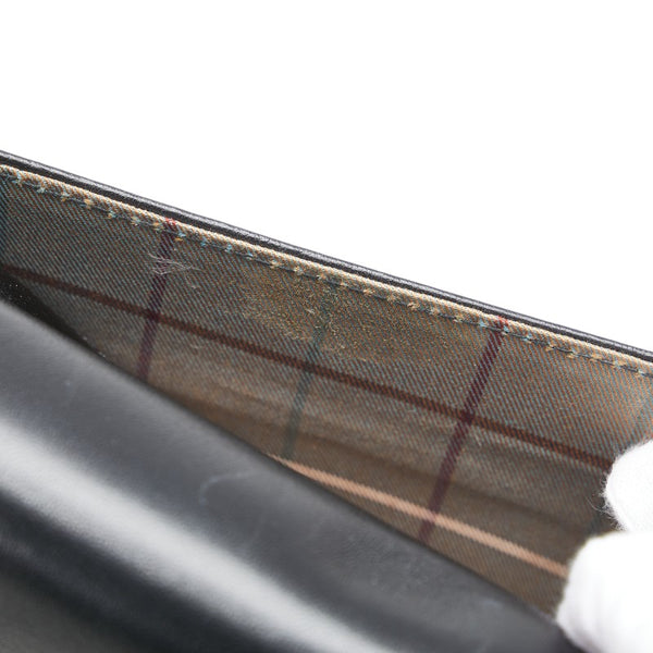 バーバリー 斜め掛け ショルダーバッグ ブラック レザー レディース BURBERRY 【中古】