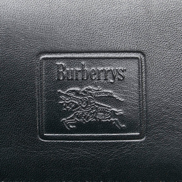 バーバリー 斜め掛け ショルダーバッグ ブラック レザー レディース BURBERRY 【中古】