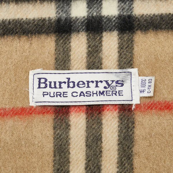 バーバリー ノバチェック マフラー ベージュ マルチカラー カシミヤ レディース BURBERRY 【中古】