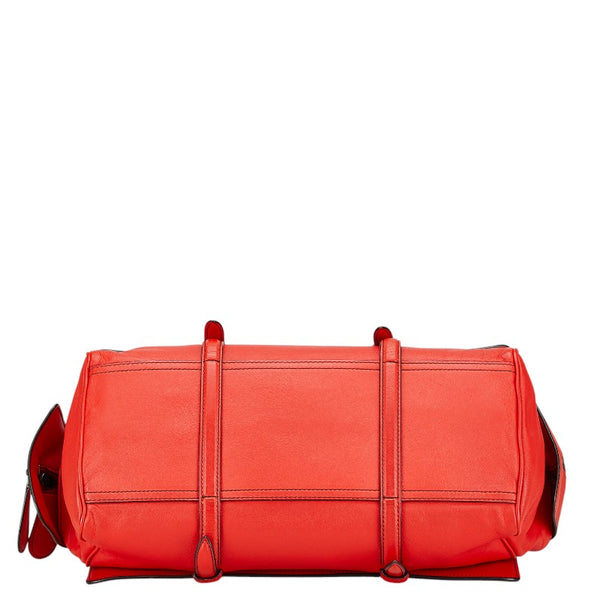 ボッテガヴェネタ イントレチャート ハンドバッグ レッド レザー レディース BOTTEGAVENETA 【中古】