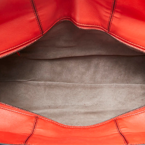 ボッテガヴェネタ イントレチャート ハンドバッグ レッド レザー レディース BOTTEGAVENETA 【中古】