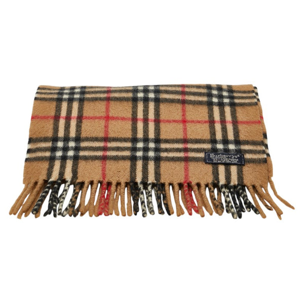 バーバリー ノバチェック マフラー ベージュ カシミヤ レディース BURBERRY 【中古】