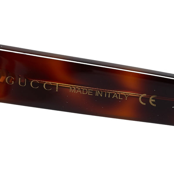 グッチ インターロッキングG ビー 蜂 サングラス GG0097SA ブラウン プラスチック レディース GUCCI 【中古】