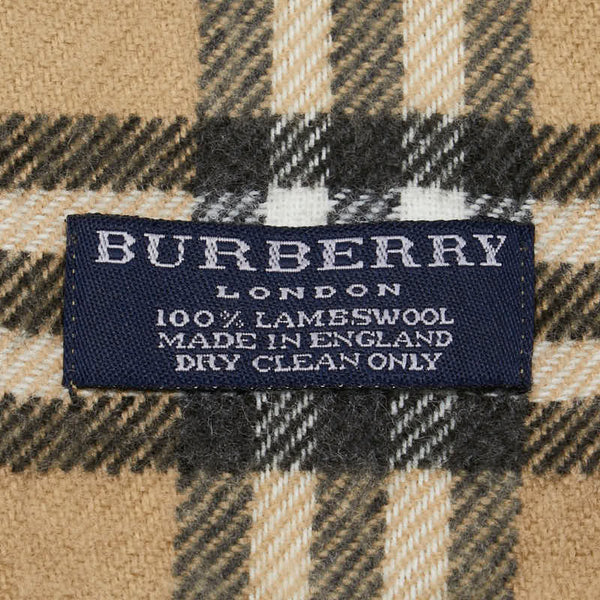 バーバリー ノバチェック マフラー ベージュ マルチカラー ウール レディース BURBERRY 【中古】