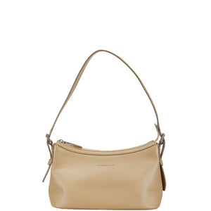 バーバリー ノバチェック ワンショルダーバッグ ベージュ レザー レディース BURBERRY 【中古】