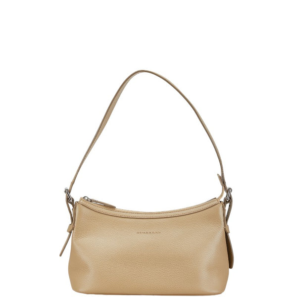 バーバリー ノバチェック ワンショルダーバッグ ベージュ レザー レディース BURBERRY 【中古】