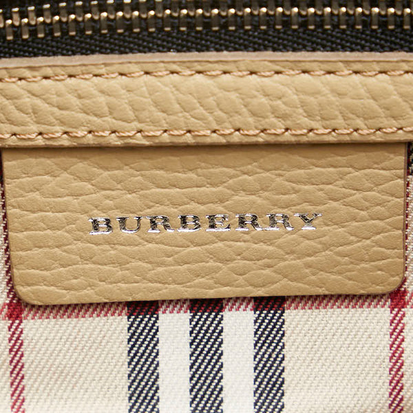 バーバリー ノバチェック ワンショルダーバッグ ベージュ レザー レディース BURBERRY 【中古】