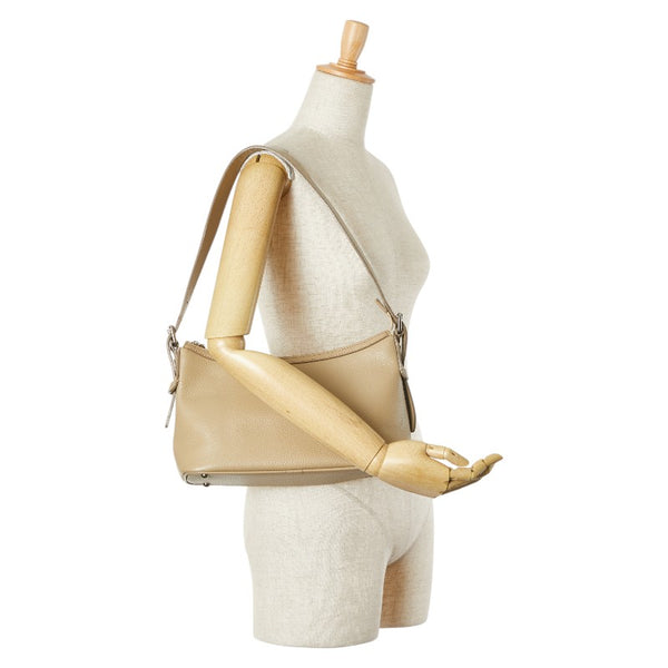 バーバリー ノバチェック ワンショルダーバッグ ベージュ レザー レディース BURBERRY 【中古】