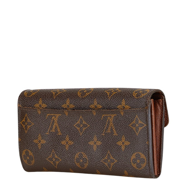 ルイ ヴィトン モノグラム ポルトフォイユ サラ 長財布 M60531 ブラウン PVC レザー レディース LOUIS VUITTON 【中古】