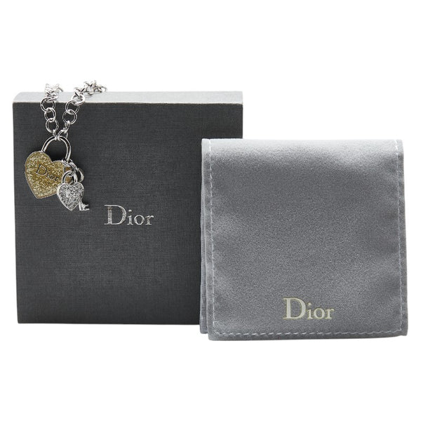 ディオール ハート キー モチーフ ブレスレット シルバー イエロー メタル レディース Dior 【中古】