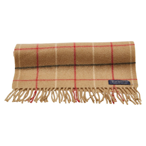 バーバリー ノバチェック マフラー ベージュ マルチカラー カシミヤ レディース BURBERRY 【中古】