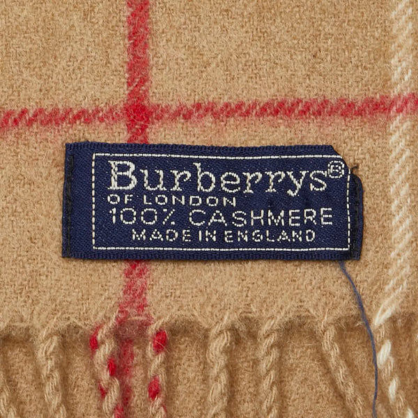 バーバリー ノバチェック マフラー ベージュ マルチカラー カシミヤ レディース BURBERRY 【中古】