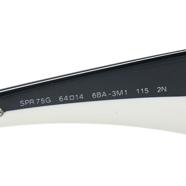 プラダ サイドロゴ サングラス SPR75G シルバー ブラック プラスチック レディース PRADA 【中古】