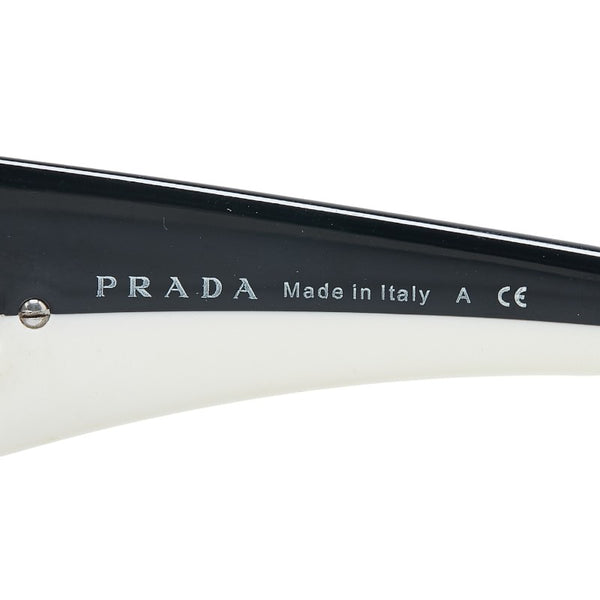 プラダ サイドロゴ サングラス SPR75G シルバー ブラック プラスチック レディース PRADA 【中古】