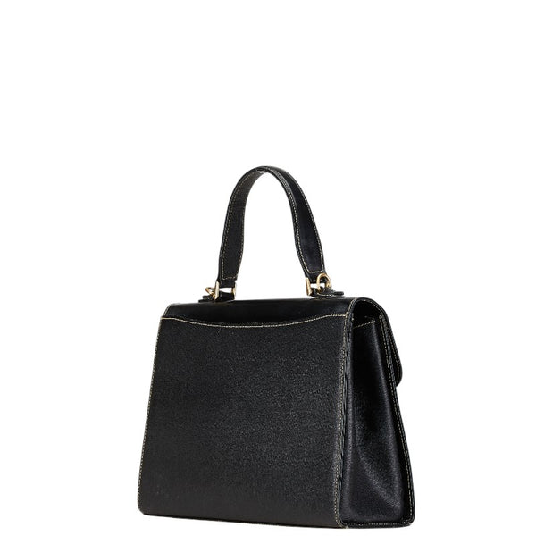 バーバリー ノバチェック ハンドバッグ ショルダーバッグ 2WAY ブラック レザー レディース BURBERRY 【中古】